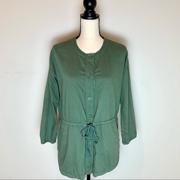 Eileen Fisher Nori Cotton Twill Shirttail Jacket - Picture 3 of 9